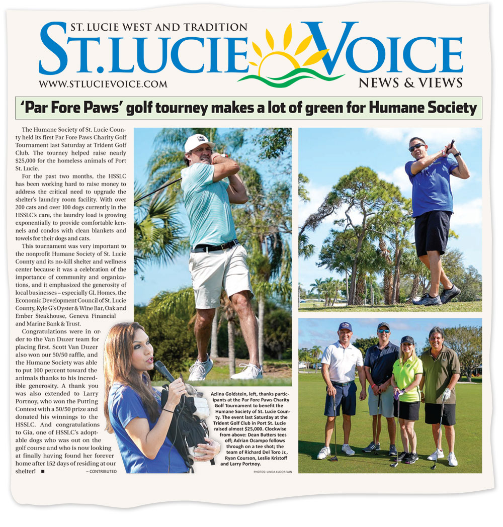 GL Homes in the St. Lucie Voice for Par Fore Paws Golf Tournament