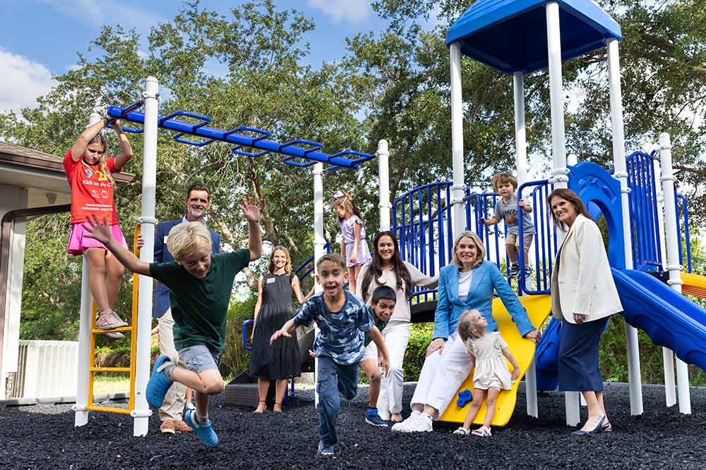 Children enjoy the new playground made available by GL Homes.