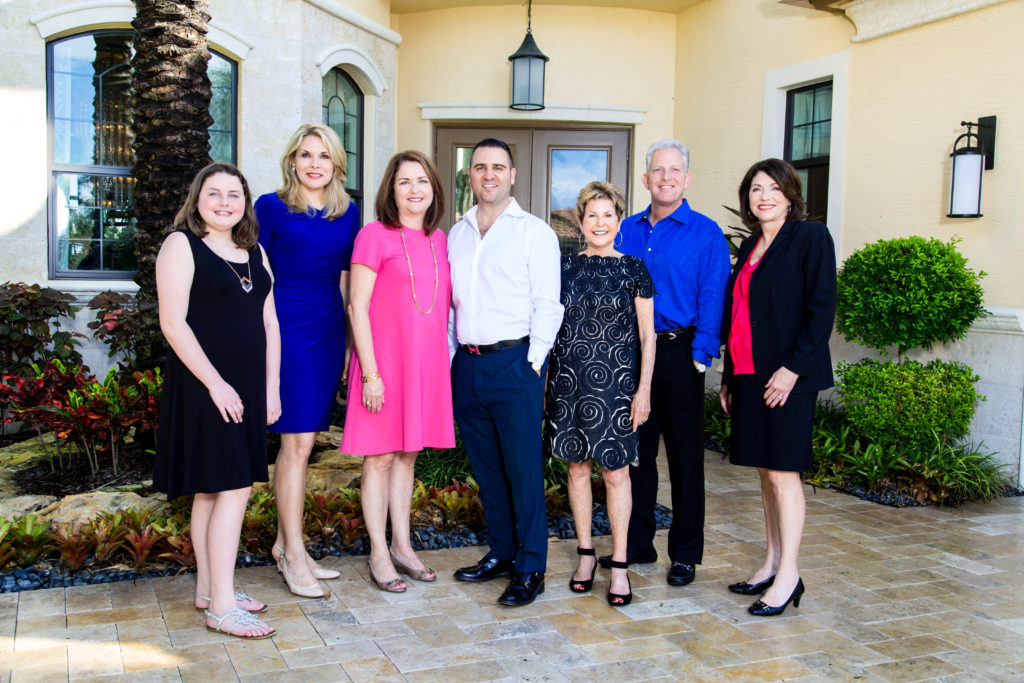 Left to right: Angelyn Hirsch, Sarah Alsofrom, Diana Stanley, Misha Ezratti, The Honorable Ann Brown, Gary Lesser and Roberta Stanley