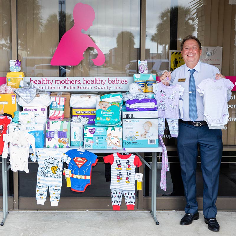 Baby supplies donated to Healthy Mothers, Healthy Babies of Palm Beach County