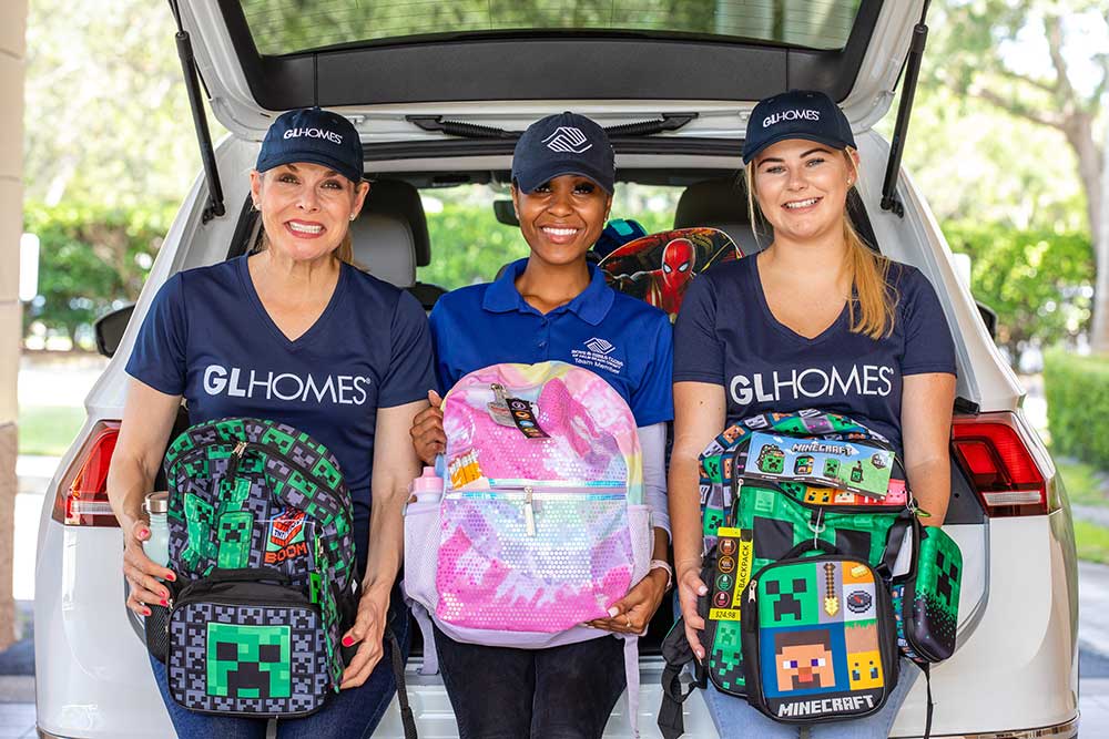 GL Homes helps Boys & Girls Clubs with new school supplies.