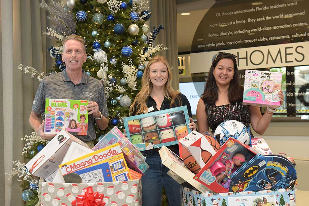 GL Homes provides toys and gifts to Boys & Girls Clubs of St. Lucie County Holiday Gift Drive 2022.