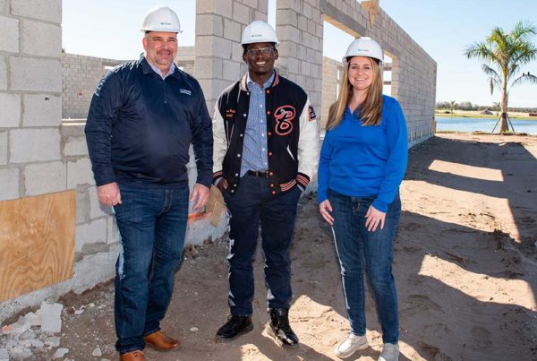GL Homes invite Youth of the Year Finalist to a construction site.