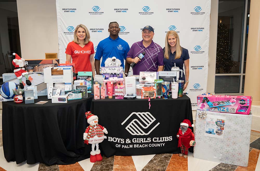 GL Homes teams up with Boys & Girls Clubs of Palm Beach County Holiday Gift Drive.
