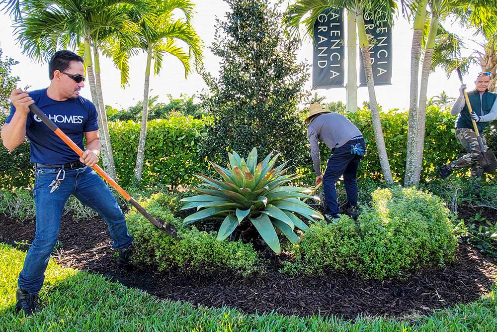 GL Homes donates plants and flowers to Mounts Botanical Garden in West Palm Beach.