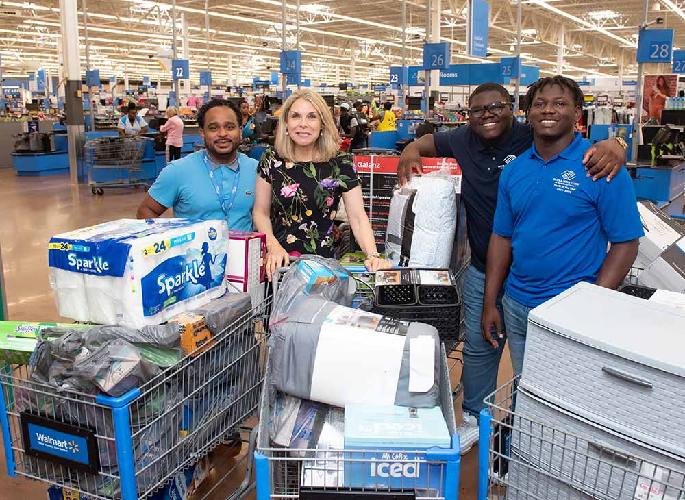 Members of Boys & Girls Clubs of Palm Beach County shop for dorm supplies courtesy of GL Homes.