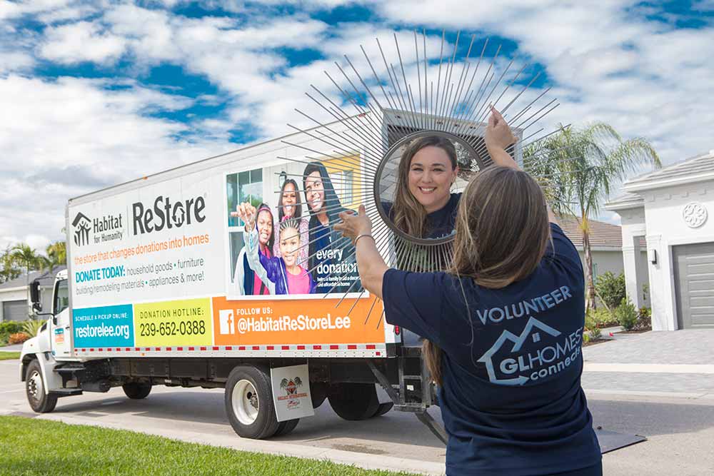GL Homes donates home goods to Habitat ReStores.