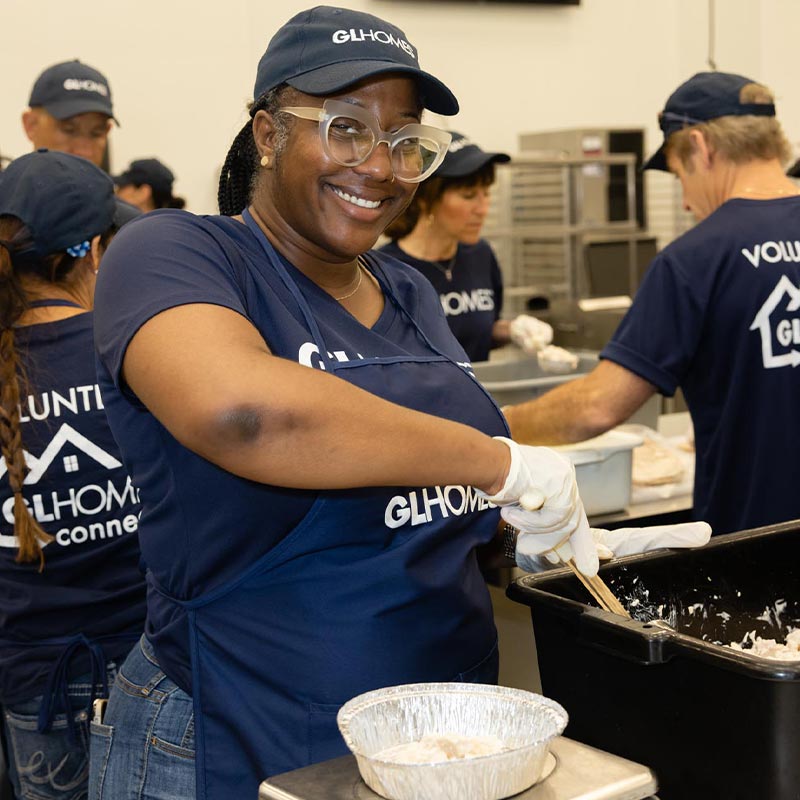 GL Homes supports local communities and charities by volunteering.