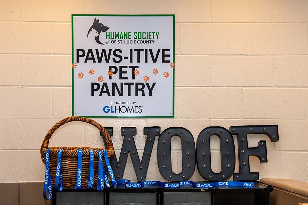 GL Homes supports the Humane Society of St. Lucie County Paws-itive Pet Food Pantry.